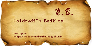 Moldován Beáta névjegykártya